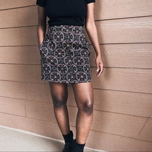 80s high waisted mini skirt